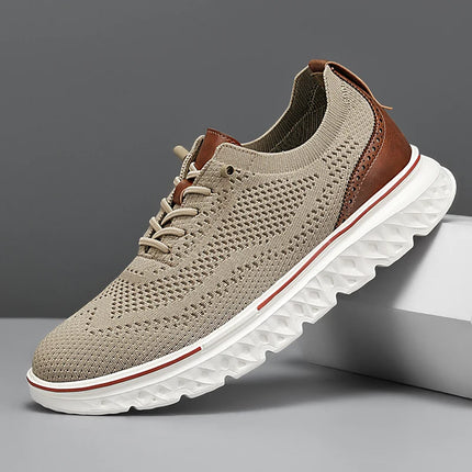 Pheron Men Mesh Breathable Casual Shoes Plus Size Wide Fit by zapcart