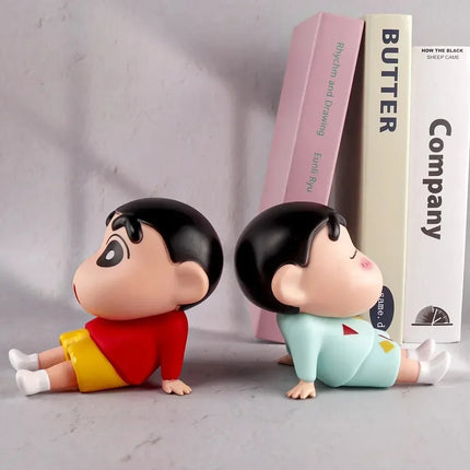 Shin Chan Figures Phone Holder Kawaii Anime Decor Miniso