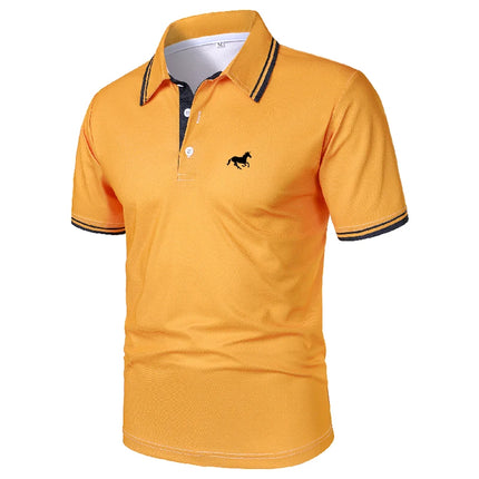 Anhui Choice Men Polo Shirt Breathable Logo Print Golf by zapcart