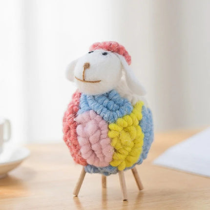 Choice Mini Wool Felt Sheep Figurine Desk Decor For Kids by zapcart