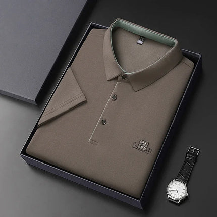 CN Zhejiang Mens New Business Casual Polo Shirt Breathable by zapcart