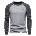 AIOPESON Mens 100 Percent Cotton Long Sleeve Tee Shirt by zapcart