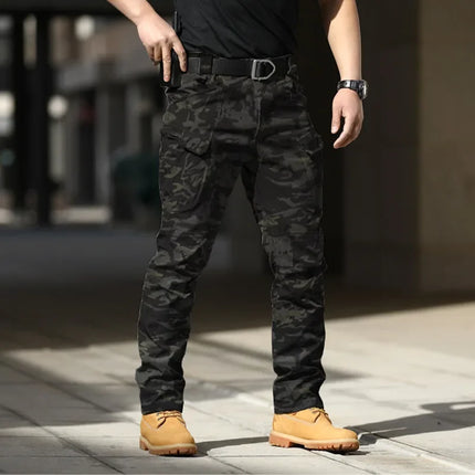 XMGOLONG Men Tactical Cargo Pants Stretch Outdoor Hiking by zapcart