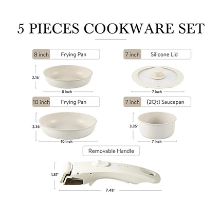 DONNOR Premium Nonstick Cookware Set 5Pc For Home Cooks by zapcart