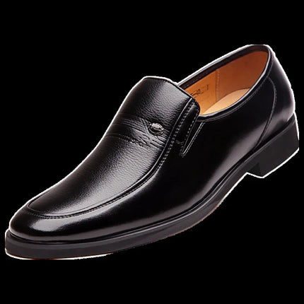 YBQJOO Leather Men Formal Shoes Slip On Loafers Breathable by zapcart