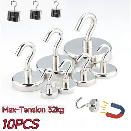 Choice Magnetic Hooks 10 Pieces Strong Home Storage Hangers by zapcart