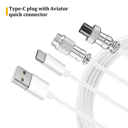 NNBILI Aviator Coiled Keyboard Cable Type C USB for Gamers by zapcart