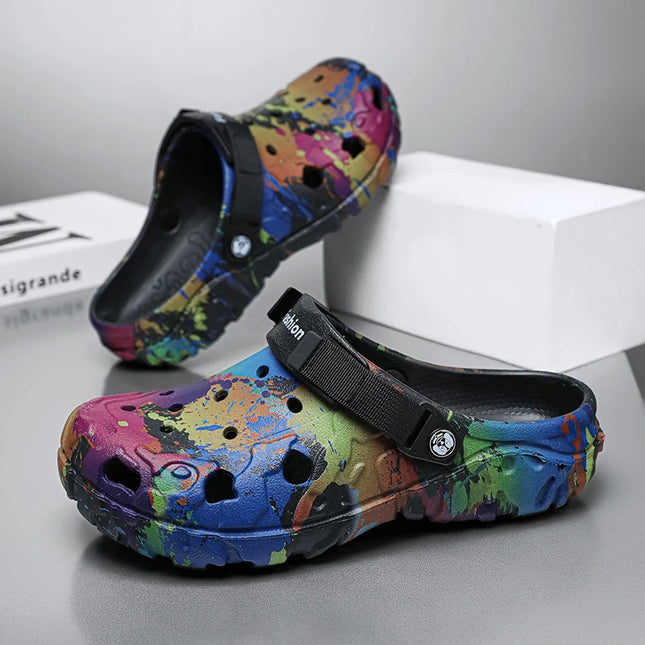 CN Fujian Men's Slippers Camouflage Sandals Outdoor Comfort by zapcart