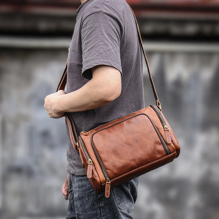 GURO Genuine Leather Shoulder Bag For Men Crossbody Deluxe by zapcart