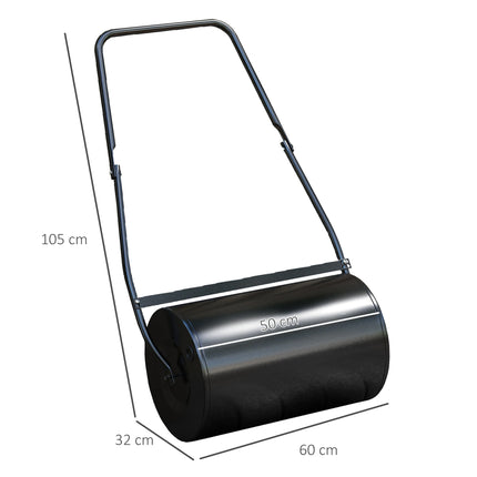 Outsunny Lawn Roller 38L Steel Push Gardeners Seeded Lawn by zapcart