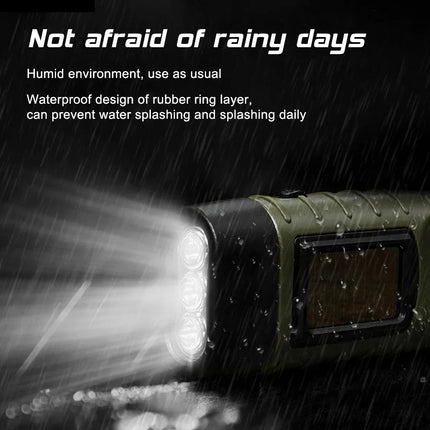 Brangdy LED Flashlight Tent Light Portable Solar Hand Crank by zapcart