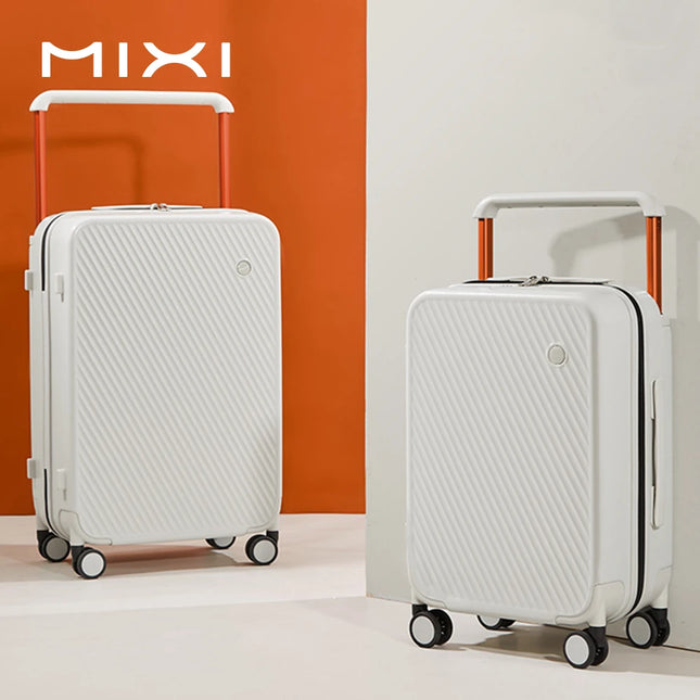 Mixi Wide Handle Luggage Unisex Spinner TSA Hardside 20 24 by zapcart