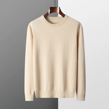 Zocept Men's Merino Wool Sweater Round Neck Thickened Warm by zapcart
