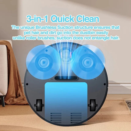 Xiaomi MIJIA 3 In 1 Smart Sweep Robot 4000Pa Suction Home by zapcart