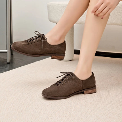 Women Leather Loafers Oxford Shoes Comfortable Spring 2025 by zapcart
