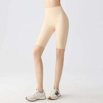 BIVIGAOS Women Biker Shorts Sharkskin Tight Knee Length by zapcart