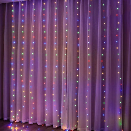 FENGRISE LED Curtain Garland Lights With Remote USB Wedding by zapcart