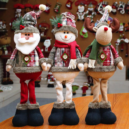 Choice Christmas Dolls 3pc Set Stretchable Holiday Decor by zapcart