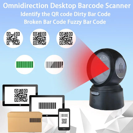 YuNew Omnidirectional 2D Barcode Scanner USB 1D 2D QR Store by zapcart