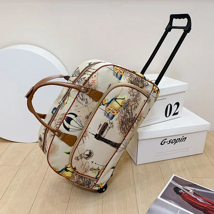 Felemi Large Capacity Women Travel Suitcase Wheeled Luggage by zapcart