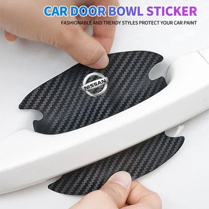 Nissan Carbon Fiber Door Bowl Handle Sticker For Owners by zapcart