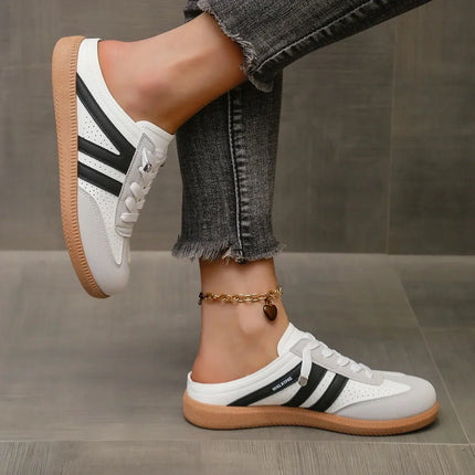 FANAN Women Mules Slip On Platform Comfort Casual Sneakers by zapcart