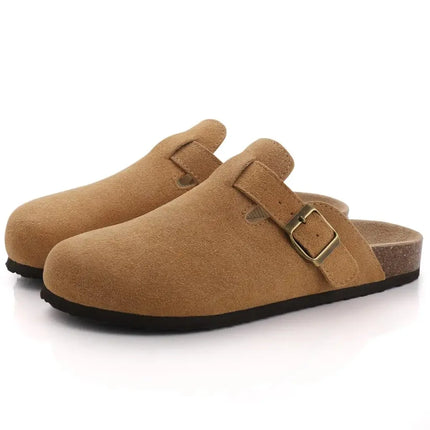 Kidmi Womens Genuine Suede Clogs With Soft Footbed by zapcart
