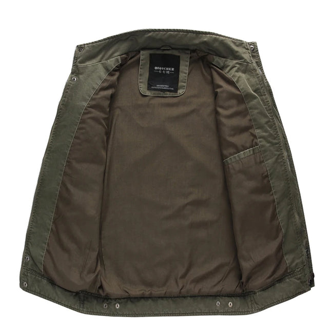 FujianChoice Men Casual Army Cargo Jacket Plus Size M To 6XL by zapcart