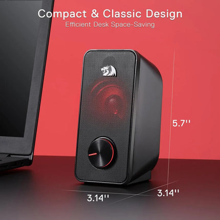 Redragon GS500 Stentor USB PC Gaming Speakers Backlit by zapcart