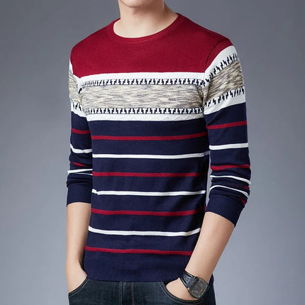 Zhejiang CN Mens Long Sleeve Pullover Sweater Autumn Winter by zapcart