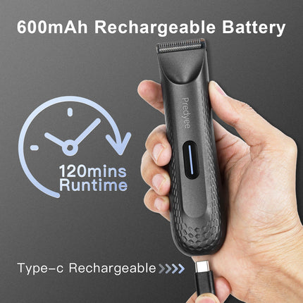 Predyee Men Electric Groin Trimmer Waterproof Ceramic Blade