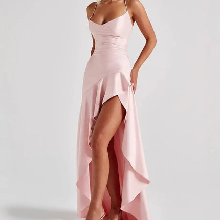 Women Elegant Bodycon Party Dress Maxi Spaghetti Strap by zapcart