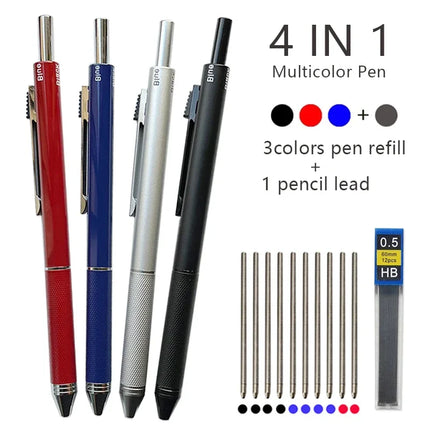 MROOFUL 4 In 1 Metal Multicolor Pen Gravity Sensor Office by zapcart