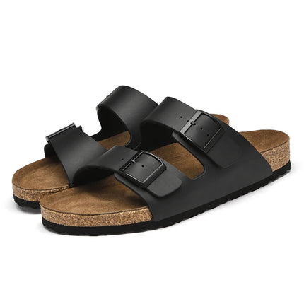Cymercan Men Leather Sandals Breathable Antiskid Comfort by zapcart