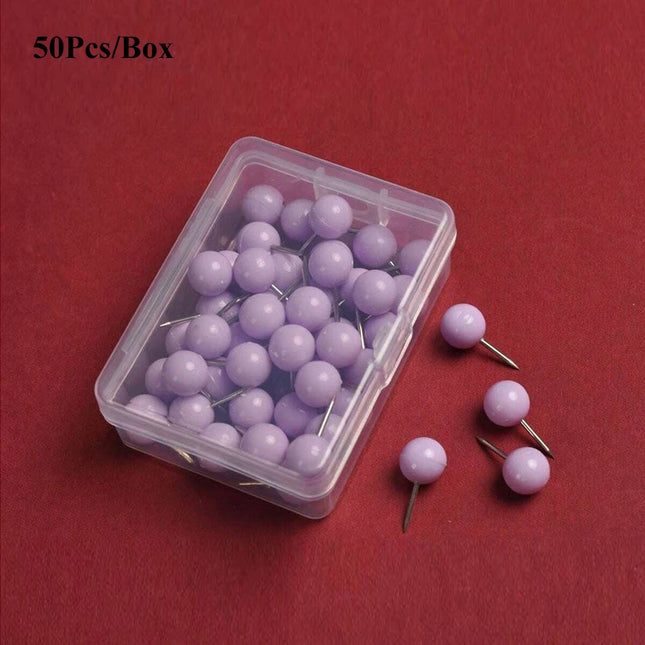 Push Pins Map Tacks with Plastic Beads Head for Cork Board Multi-Color Map Pins for Travel Map Board Pins Bulletin Board Office by zapcart