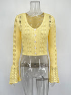 Taruxy Hollow Knitted Cardigan Womens Lightweight Layer by zapcart