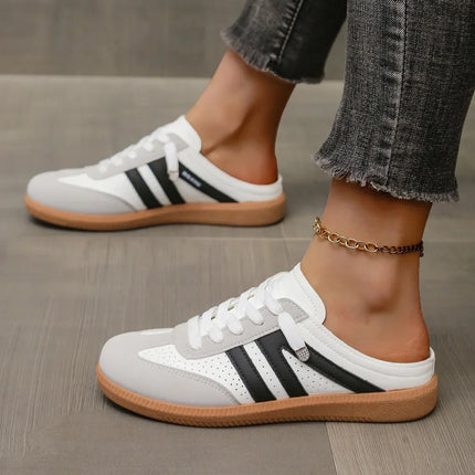 FANAN Women Mules Slip On Platform Comfort Casual Sneakers by zapcart
