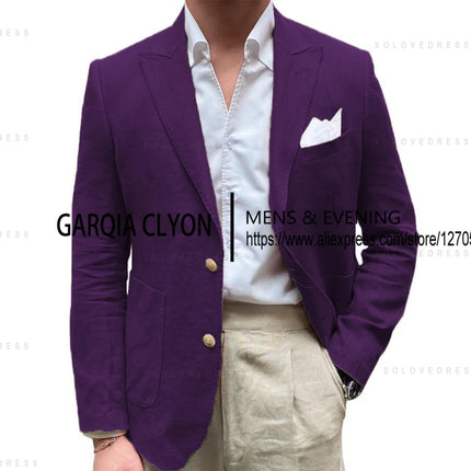 CN Jiangsu Just One Blazer Linen Suit For Men Wedding Ready by zapcart