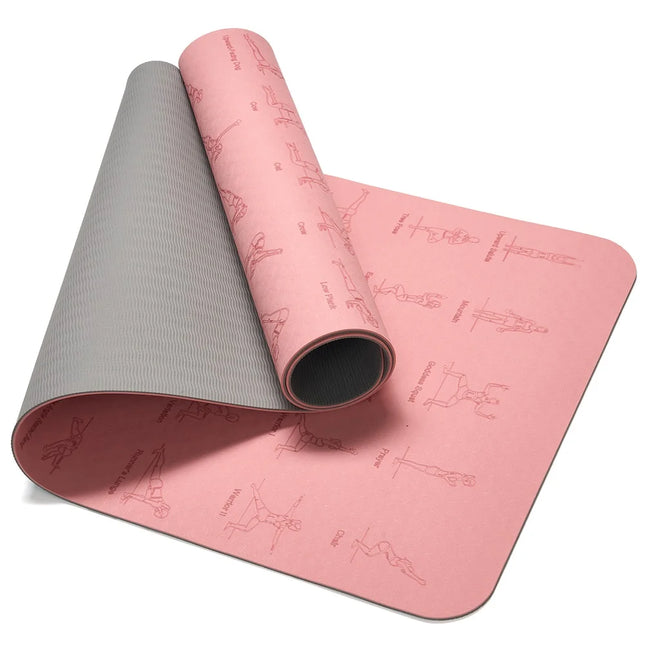 Eco Friendly TPE Yoga Mat Non Slip 5mm 183x61 For Pilates by zapcart