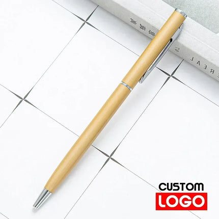 20-200 Pens Metal Ballpoint Pens Rose Gold Free Custom Logo Advertising Lettering Engraved Name School Office Supplies Gifts by zapcart