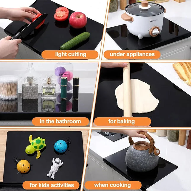 PGY Acrylic Cutting Board For Kitchen Counter Lip Anti Slip by zapcart