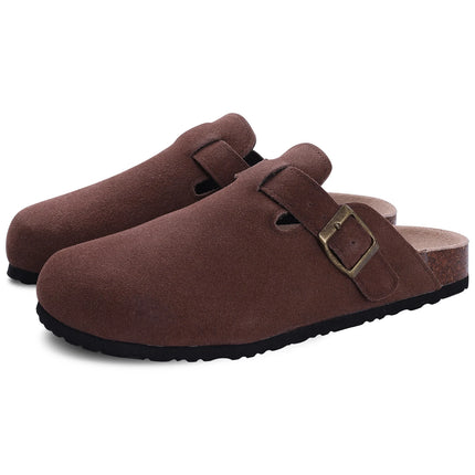 Kidmi Womens Genuine Suede Clogs With Soft Footbed by zapcart