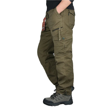 CN Jiangsu Men Tactical Cargo Pants Military Warm Khaki by zapcart