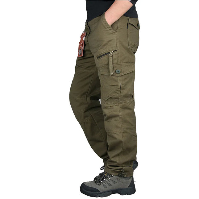CN Jiangsu Men Tactical Cargo Pants Military Warm Khaki by zapcart