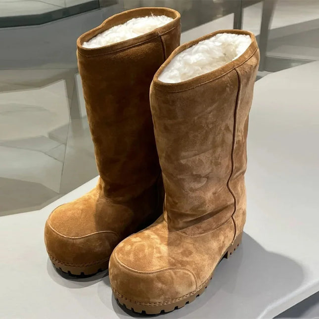 Fashionable Snow Boots Platform Elevating Warmth For Women by zapcart