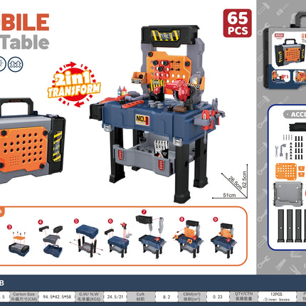 Kids Tool Bench Realistic Transformable Set For Ages 3 To 5 by zapcart