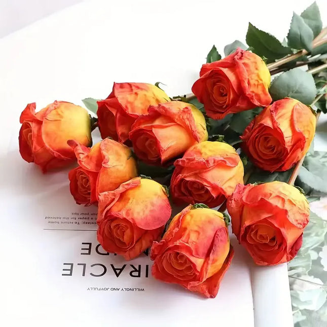 10PCS Lifelike Faux Roses - Artificial Flowers for Weddings, Home Decor, Valentine's & Mother's Day Gifts by zapcart