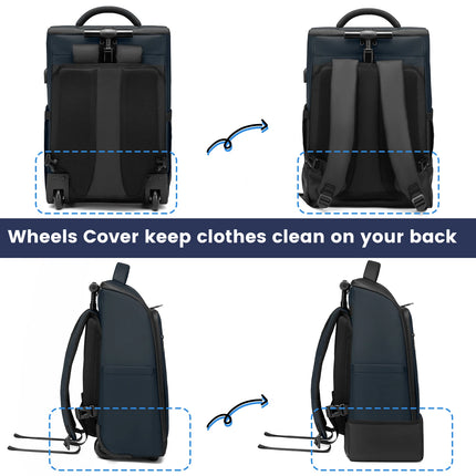 RUCYENCN Waterproof Business Rolling Laptop Backpack by zapcart