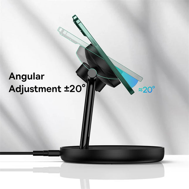 Baseus Magnetic Wireless Charger Stand For iPhone AirPods by zapcart
