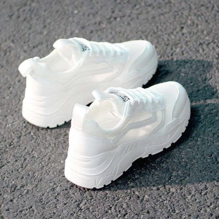 Women Casual Shoes Comfortable Breathable Mesh Sneakers Womens's Flat White Sneakers Vulcanized Shoe Zapatos Mujer by zapcart